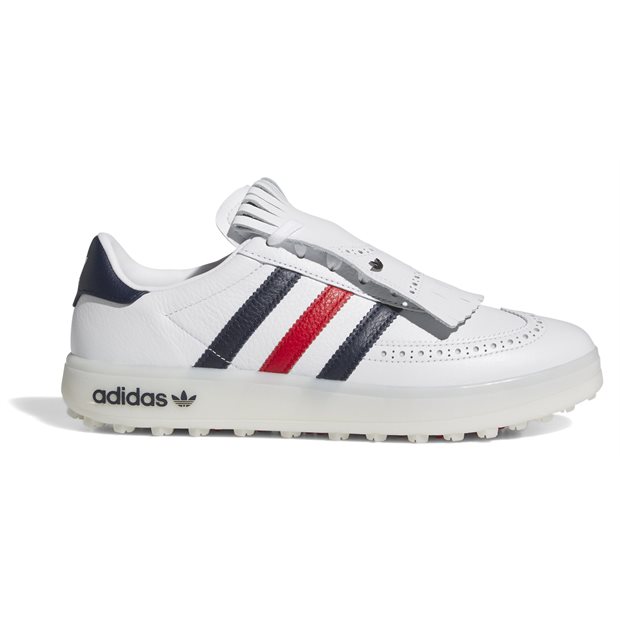 Adidas CourseCup Spikeless Golf Shoes - FTWR White/Night Indigo/Better Scarlet - Size: M 11.5 / W 12.5 M