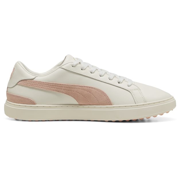 Puma Classic G x Peaches Spikeless Golf Shoes - Warm White/Tropical Peach - Size: 9 M