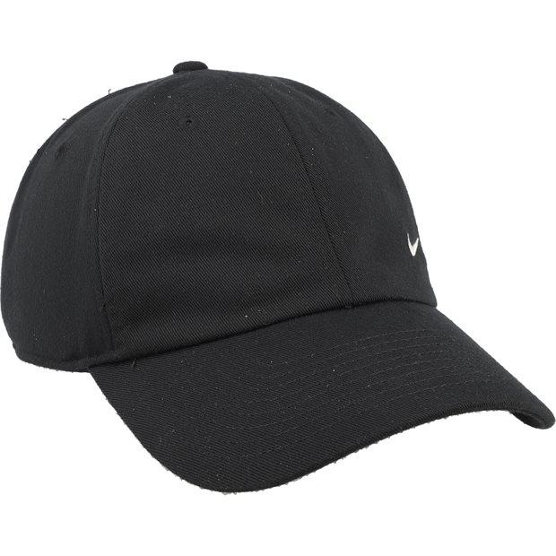 Nike Club Unstructured Small Swoosh Logo Hat - Black/Sail - Size: S/M