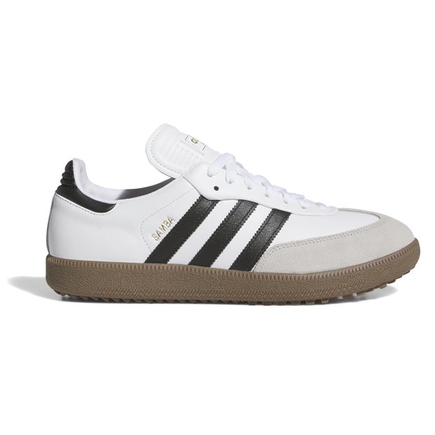 Adidas Samba Spikeless Golf Shoes - Cloud White/Core Black/Gum - Size: M 11.5 / W 12.5 M
