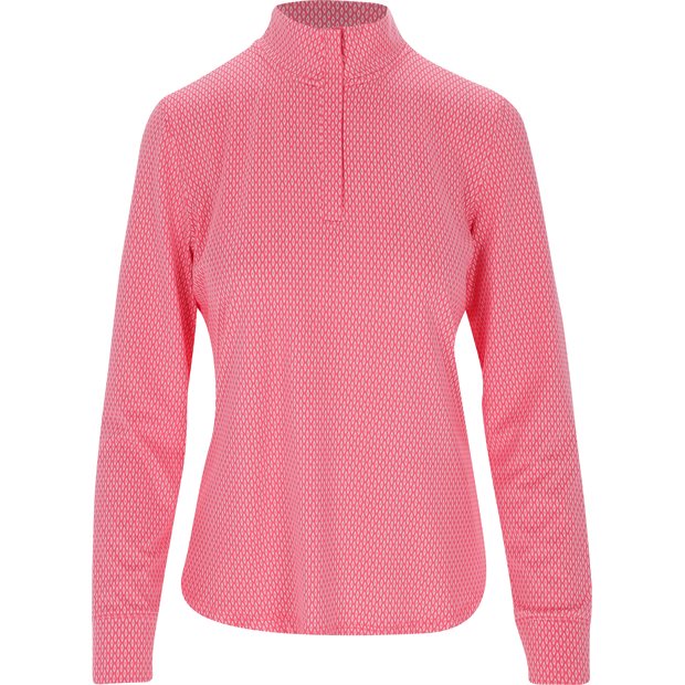 Under Armour UA Drive Ocular Print QZ Ladies Pullover - Super Pink - Size: S
