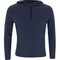 Under Armour UA Youth Aura Heather Hood Junior 1/4 Zip - Marine/Midnight Navy - Size: L