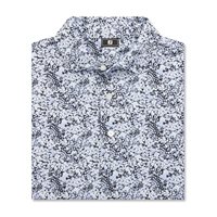 View FootJoy Garden Print Lisle Previous Season Apparel Style Shirt Periwinkle