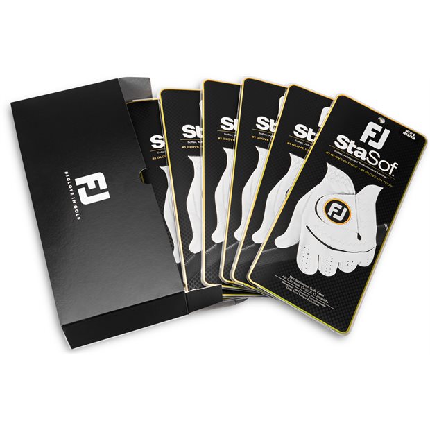 FootJoy StaSof Buy 5 Get 1 Free Ladies Left Golf Glove - White/Black M Regular