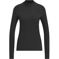 View Adidas Ultimate365 Solid 1/4 Zip Mock Outerwear Black