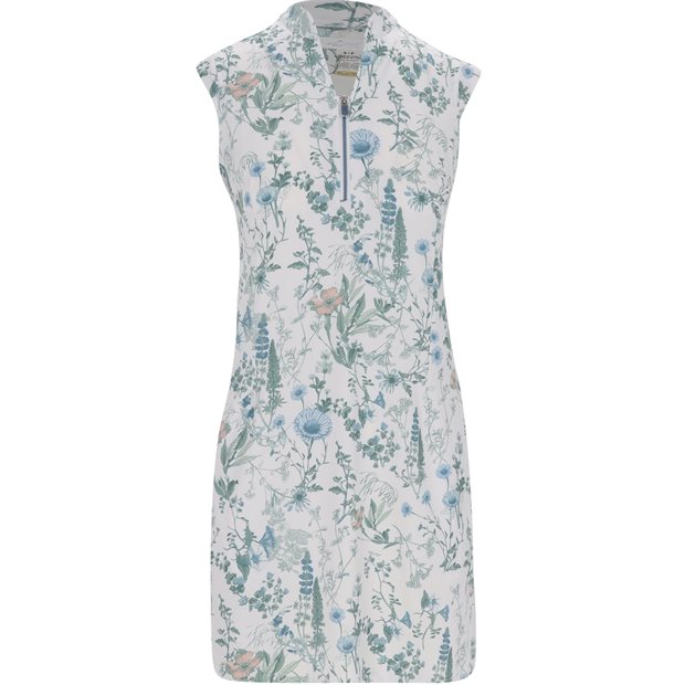 Greg Norman Santolina Sleeveless Zip Ladies Dress - White - Size: S