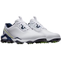 View FootJoy Tour Alpha Previous Season Shoe Style Golf Shoe White/Navy/Lime