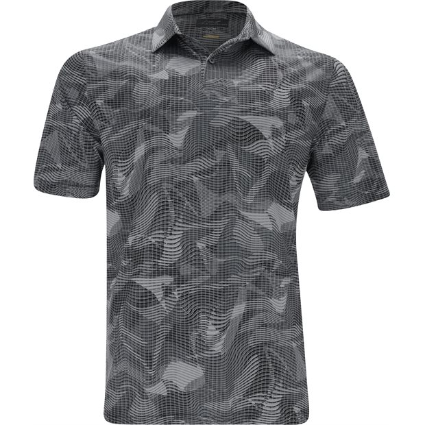Greg Norman Lab Shark Shadow Ultra Stretch Polo Shirt - Black - Size: M