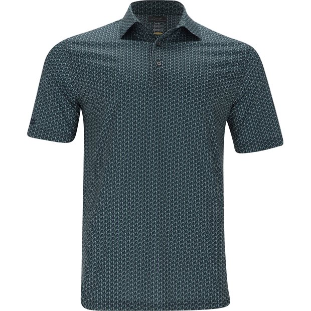 Greg Norman ML75 Stretch Mesh Parrot Paradise Polo Shirt - Nocturne - Size: L