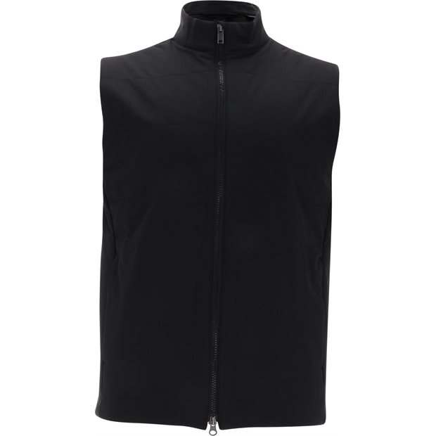 Greg Norman Tee Off Quilted Full Zip Vest - Black - Size: L