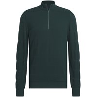 View Adidas Ultimate365 Tour Wind Knit Quarter Zip Outerwear Aurora Ivy