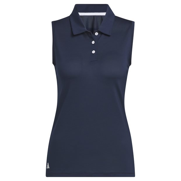 Adidas Solid Ottoman Sleeveless Ladies Polo Shirt - Collegiate Navy - Size: XXL