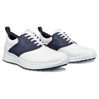 View ECCO Golf S Casual Saddle Spikeless White/Marine