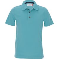 Ben Hogan Youth Mini Ottoman Text Junior Polo Shirt - Blue Curacao - Size: S