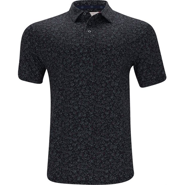Ben Hogan Confetti Print Polo Shirt - Caviar - Size: XXL