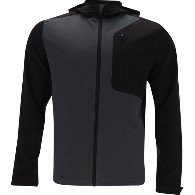 Ben Hogan Packable Hoodie Wind & Water Resistant Jacket - Caviar - Size: S