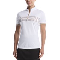 Ben Hogan Engineered Stripe Zip Mock Top