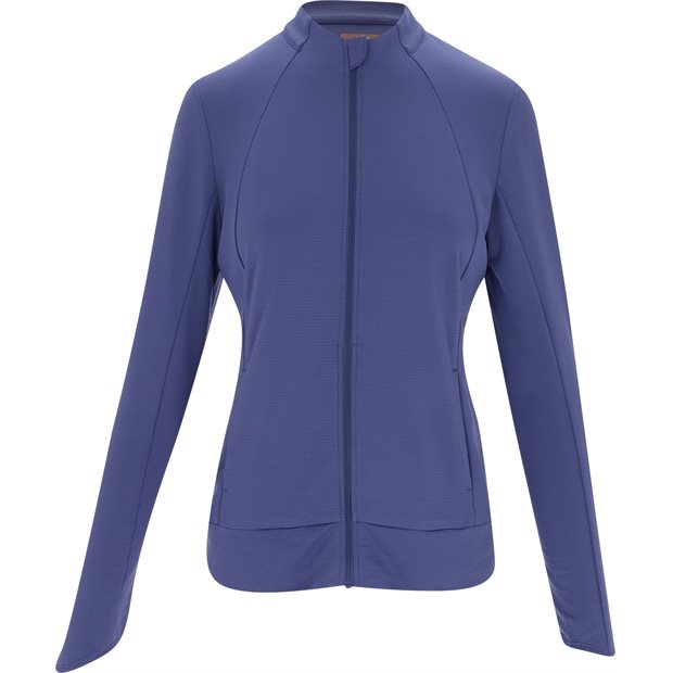 Ben Hogan Lightweight Textured Full Zip Ladies Jacket - Blue Iris - Size: XL