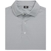 View FootJoy Stellar Print Lisle Shirt Grey/Black/White