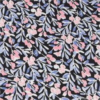 View FootJoy Meadow Print Previous Season Apparel Style Shirt Black/Vivid Violet/Pink Pop