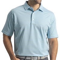 View FootJoy Heather Stripe Pique Previous Season Apparel Style Shirt Heather Blue Reef/Heather Sea Glass/Deep Reef