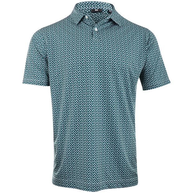 FootJoy Floral Mark Previous Season Apparel Style Polo Shirt - Navy/Field Green/White - Size: S