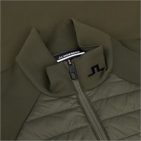 View J. Lindeberg Hayden Quilt Hybrid Vest Outerwear Forest Green