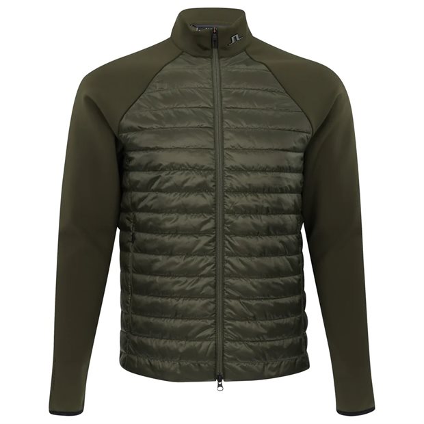 J. Lindeberg Hayden Quilt Hybrid Jacket Jacket - Forest Green - Size: XL