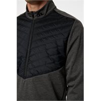 View J. Lindeberg Raph Quilt Hybrid Jacket Outerwear Asphalt/Black Melange