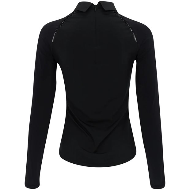 J. Lindeberg Tori Hybrid LS Ladies Polo Shirt - Black - Size: M