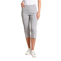 View Slimsation Pull-on Solid Capri 21 Inch Pants Sterling