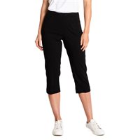 View Slimsation Pull-on Solid Capri 21 Inch Pants Black