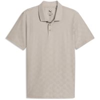 Puma MATTR Check Jacquard Polo Shirt - Ice Coffee - Size: XL