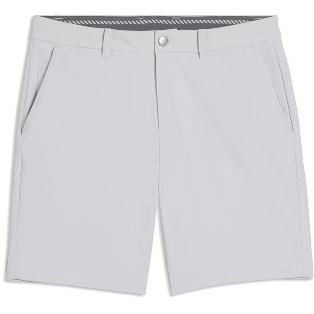 Puma 101 Premier 8 Inch Flat Front Shorts - Platino Gray - Size: 34w