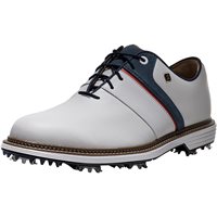 View FootJoy Premiere Series Packard Golf Shoe White/Blue/Nantucket Red