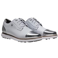 View FootJoy Traditions Cap Toe Spikeless White/Platinum