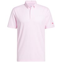 View Adidas Ultimate365+ Pencil Stripe ClimaCool Shirt White/Lucid Pink