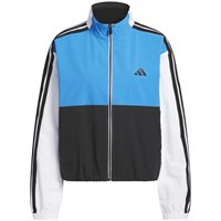 View Adidas 'Beyond The Course' Color Block Twistweave Full Zip Outerwear Lucid Ray Blue