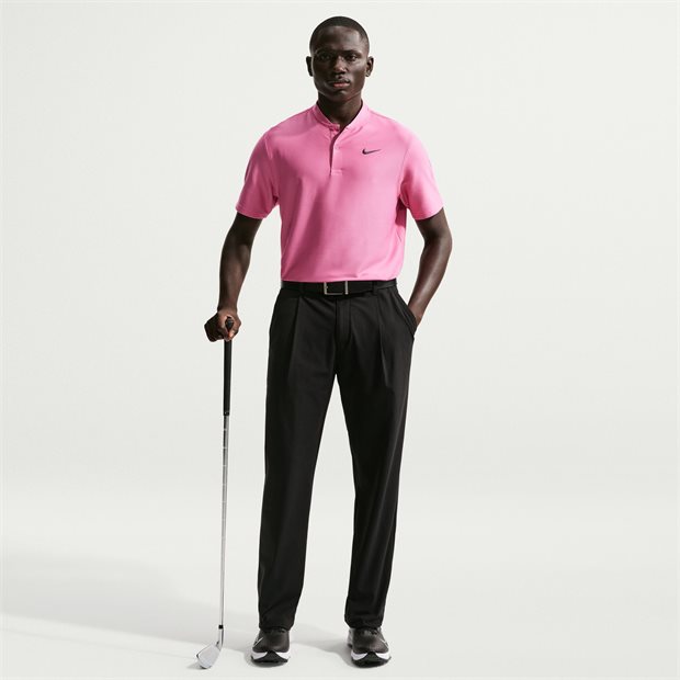 Nike Dri-FIT Velocity Blade Polo Shirt - Peony/Black - Size: S