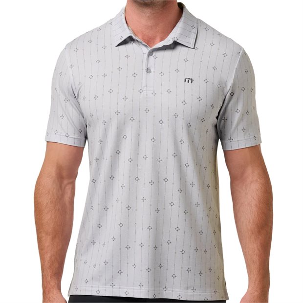 TravisMathew Featherweight Deco Polo Shirt - Heather Light Grey - Size: XXL
