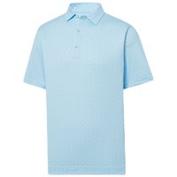View FootJoy Allover Floral Lisle Athletic Fit Previous Season Apparel Style Shirt White/Sky