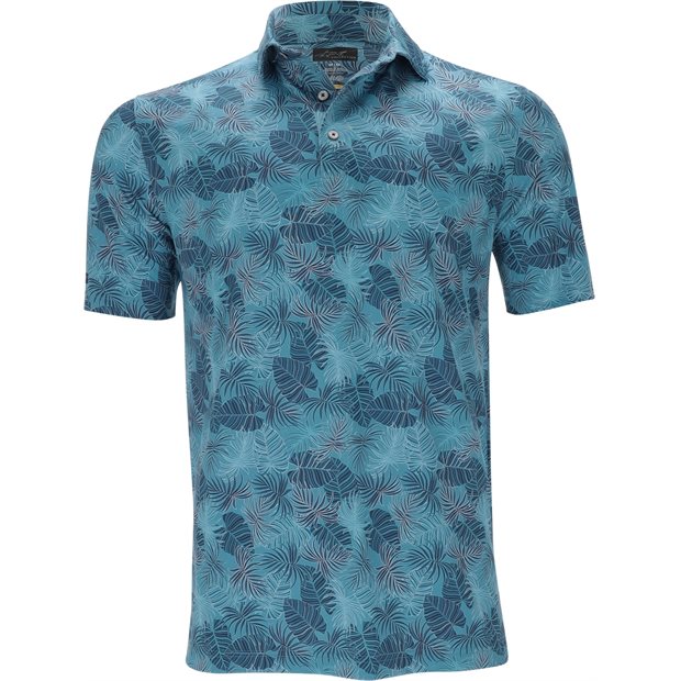 Greg Norman ML75 Palm Leaf Canopy Polo Shirt - Skydiver - Size: L