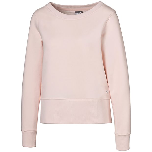 Puma Zip Fleece Ladies Crew Sweater - Rosewater - Size: XS