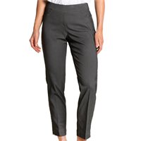 View Slimsation Pull-On Wide Band Full-Length Pants Charcoal