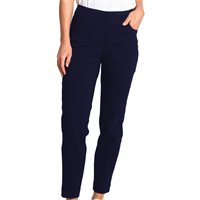 View Slimsation Pull-On Wide Band Full-Length Pants Midnight