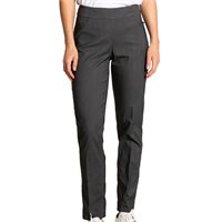 View Slimsation Pull-On Wide Band Full-Length Pants Charcoal