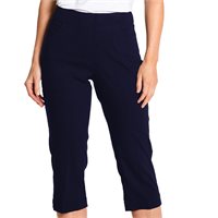 View Slimsation Pull-On Wide Band Full-Length Pants Midnight