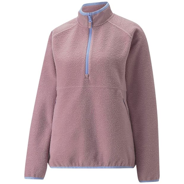 Puma Sherpa Ladies 1/4 Zip Sweater - Pale Grape/Lavender Pop - Size: XS