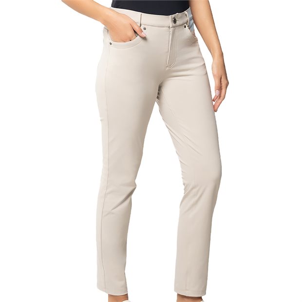 IBKUL 5 Pocket Performance Ladies ActiveWear Pants - Stone - Size: M
