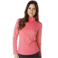 IBKUL Solid 1/4 Zip Mock Neck Top Outerwear